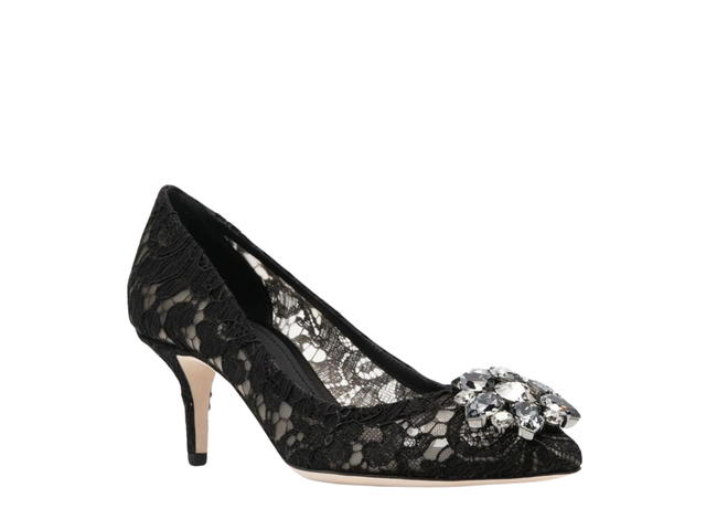 Dolce & Gabbana Dolce & Gabbana Rainbow Lace 60mm Brooch-detail Pumps Black - view 2