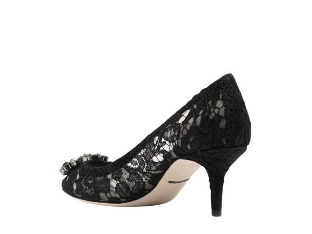 Dolce & Gabbana Dolce & Gabbana Rainbow Lace 60mm Brooch-detail Pumps Black - view 3