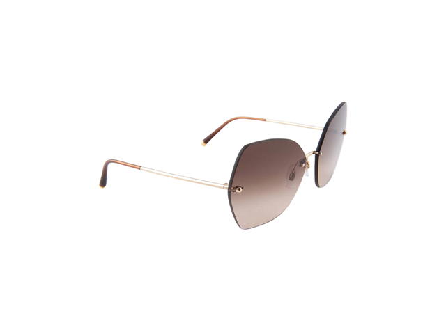 Dolce & Gabbana Dolce & Gabbana Cat-Eye Sunglasses In Gold Metal Frame With Brown Lens - view 2