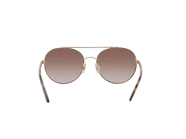 Dolce & Gabbana Dolce & Gabbana Pilot Sunglasses In Gold Metal Frame With Mirrored Lens Pink - view 4