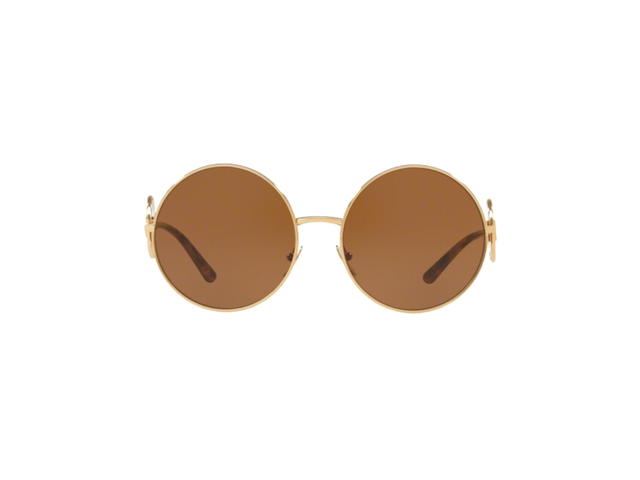 Dolce & Gabbana Dolce & Gabbana Round Sunglasses In Gold Metal Plast Frame With Brown Lens - view 2