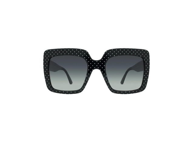 Dolce & Gabbana Dolce & Gabbana Square Sunglasses In Black Plastic Frame With Grey Lens White Dots - view 1