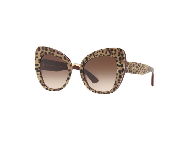 Dolce & Gabbana Dolce & Gabbana Sunglasses In Leo Plastic Frame With Brown Lenses - view 1