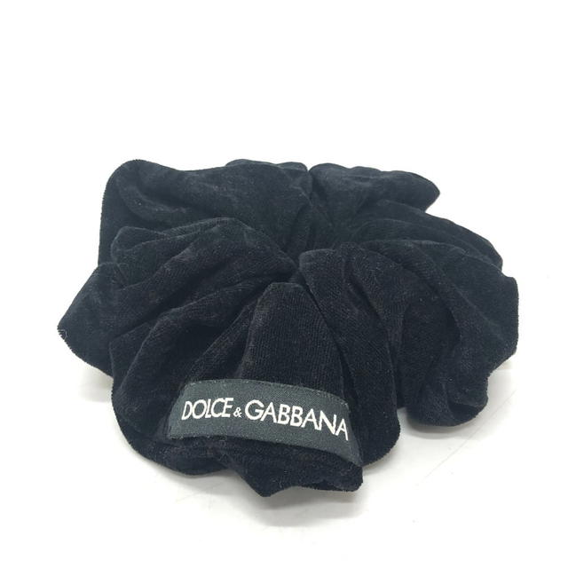 Dolce & Gabbana DOLCE&GABBANA big Hair Accessories Scrunchie Hair Shush Velor Black Unused - view 2