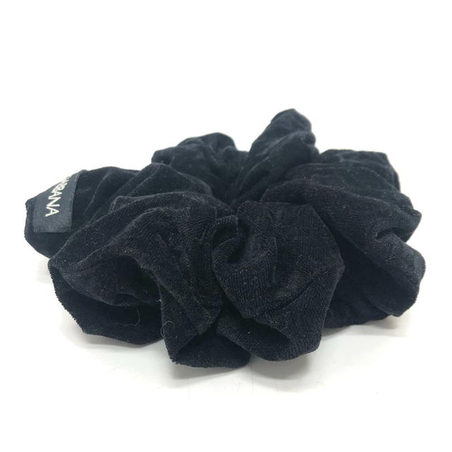 Dolce & Gabbana DOLCE&GABBANA big Hair Accessories Scrunchie Hair Shush Velor Black Unused - view 3
