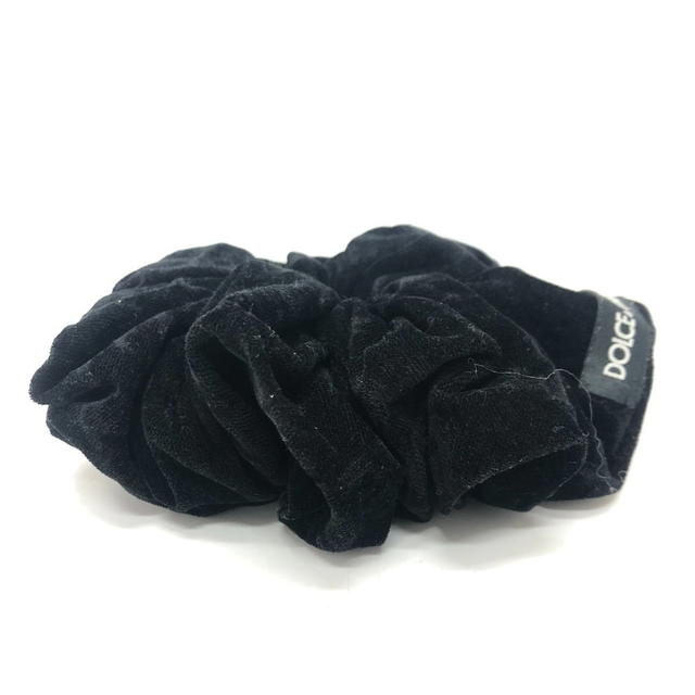Dolce & Gabbana DOLCE&GABBANA big Hair Accessories Scrunchie Hair Shush Velor Black Unused - view 5