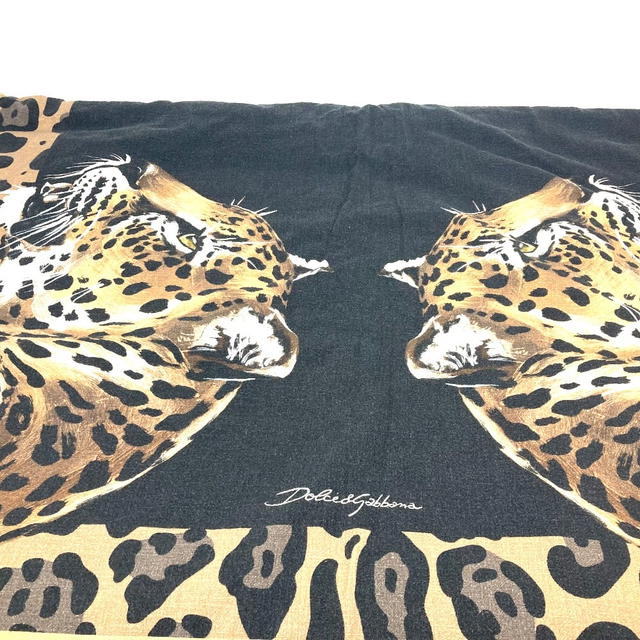 Dolce & Gabbana DOLCE&GABBANA blanket Leopard Extra Large Panther towel blanket Black/Beige - view 2
