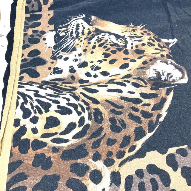 Dolce & Gabbana DOLCE&GABBANA blanket Leopard Extra Large Panther towel blanket Black/Beige - view 4