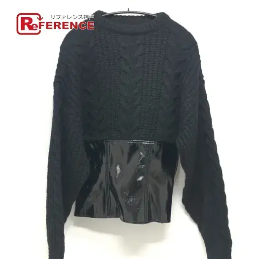 Buy DOLCE&GABBANA Cable knit patent leather Long Sleeve Knit sweater at Sasom – Authentic and Ready to Ship