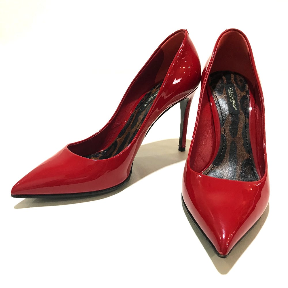 Dolce & Gabbana DOLCE&GABBANA CD0039-AC062 KATE Leopard sole High heel Pumps Red