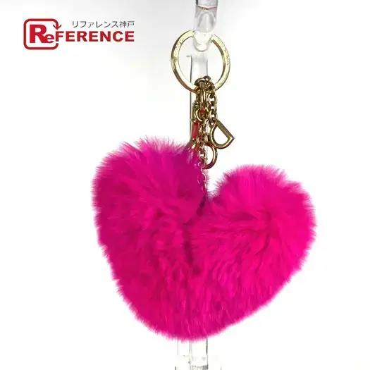Buy DOLCE&GABBANA heart Bag Charm Key Holder fur / Metal pink at Sasom – Authentic and Ready to Ship