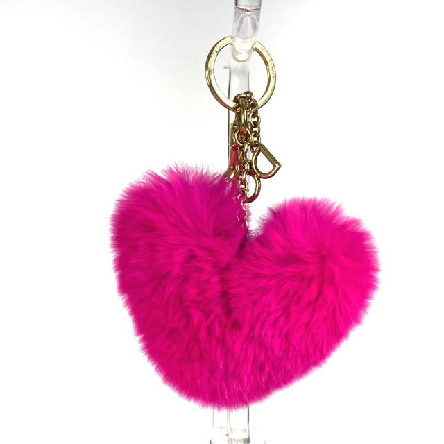 Dolce & Gabbana DOLCE&GABBANA heart Bag Charm Key Holder fur / Metal pink - view 2