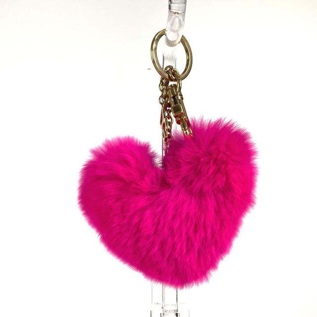 Dolce & Gabbana DOLCE&GABBANA heart Bag Charm Key Holder fur / Metal pink - view 3
