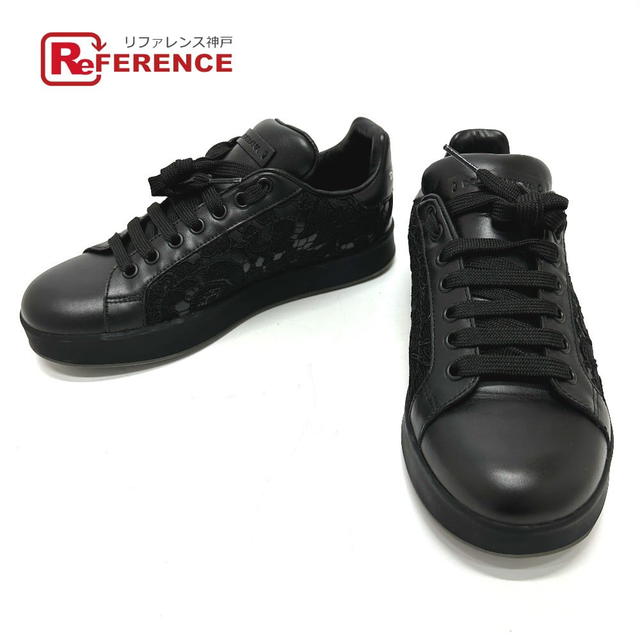 Dolce & Gabbana DOLCE&GABBANA Lace  sneakers Leather Black Unused - view 1