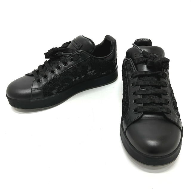 Dolce & Gabbana DOLCE&GABBANA Lace  sneakers Leather Black Unused - view 2