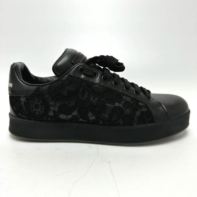 Dolce & Gabbana DOLCE&GABBANA Lace  sneakers Leather Black Unused - view 4