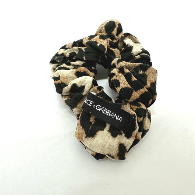 Dolce & Gabbana DOLCE&GABBANA Leopard Hair rubber Scrunchie Nylon Brown Unused - view 3