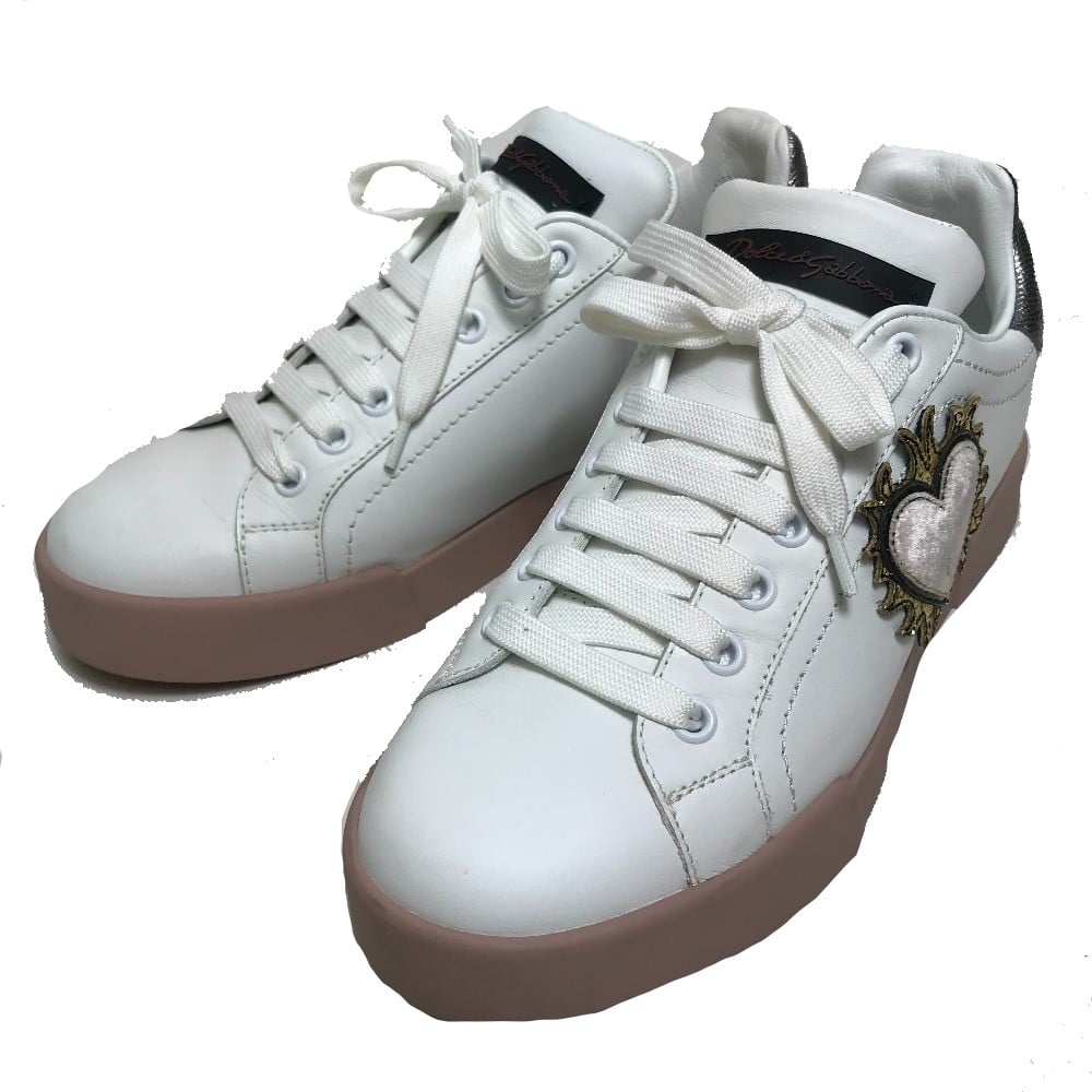 Dolce & Gabbana DOLCE&GABBANA LOVE heart Patch PORTOFINO Collection Sneakers 36