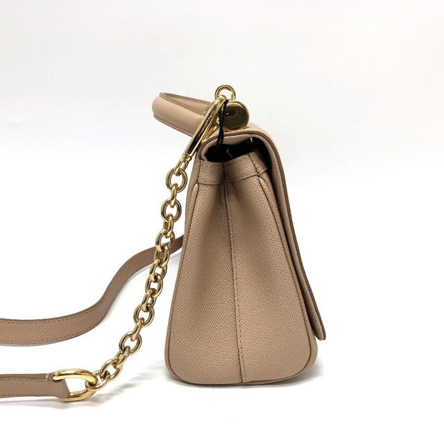 Dolce & Gabbana DOLCE&GABBANA sicily plate 2WAY bag Shoulder Bag Leather Beige/GoldHardware - view 5