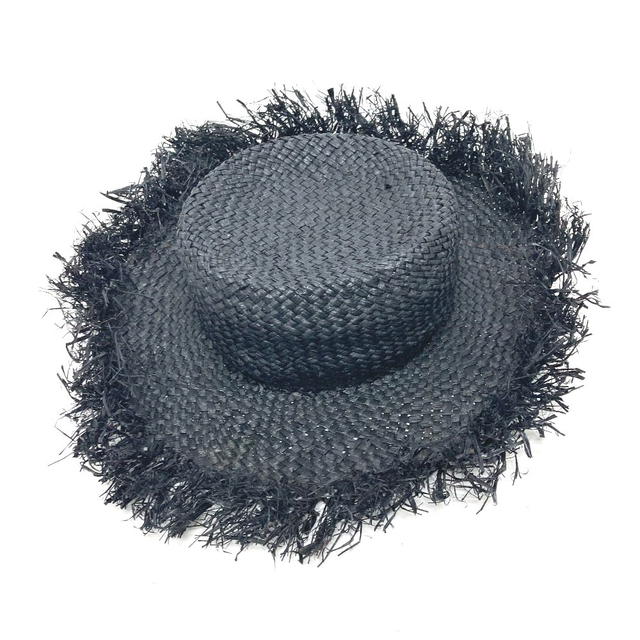 Dolce & Gabbana DOLCE&GABBANA straw hat hat hat Raffia Black - view 2