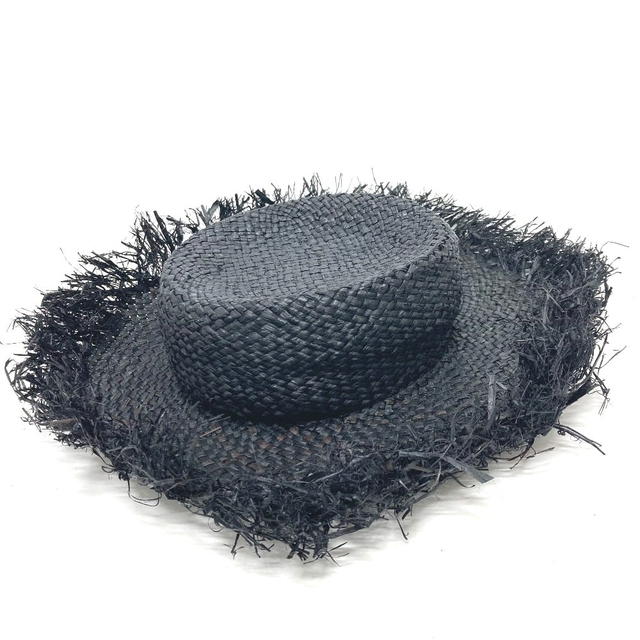 Dolce & Gabbana DOLCE&GABBANA straw hat hat hat Raffia Black - view 5