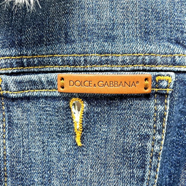 Dolce & Gabbana DOLCE&GABBANA With fur Denim Jacket Denim blue - view 3