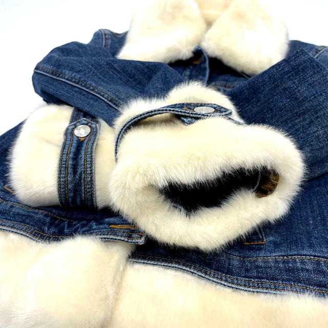 Dolce & Gabbana DOLCE&GABBANA With fur Denim Jacket Denim blue - view 4