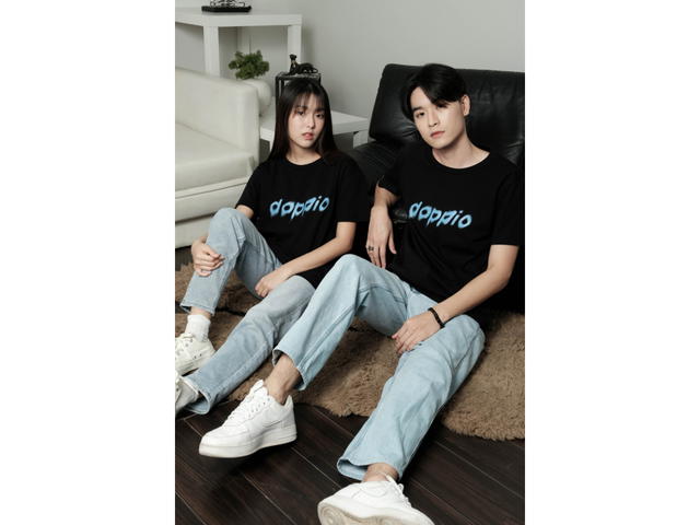 doppio doppio Trace T-Shirt A [Black] - view 2