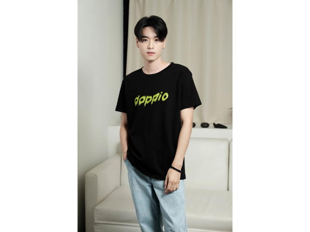 doppio doppio Trace T-Shirt B [Black] - view 2