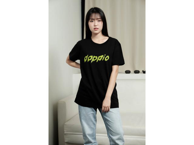 doppio doppio Trace T-Shirt B [Black] - view 3