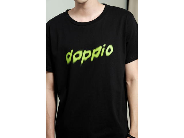 doppio doppio Trace T-Shirt B [Black] - view 4