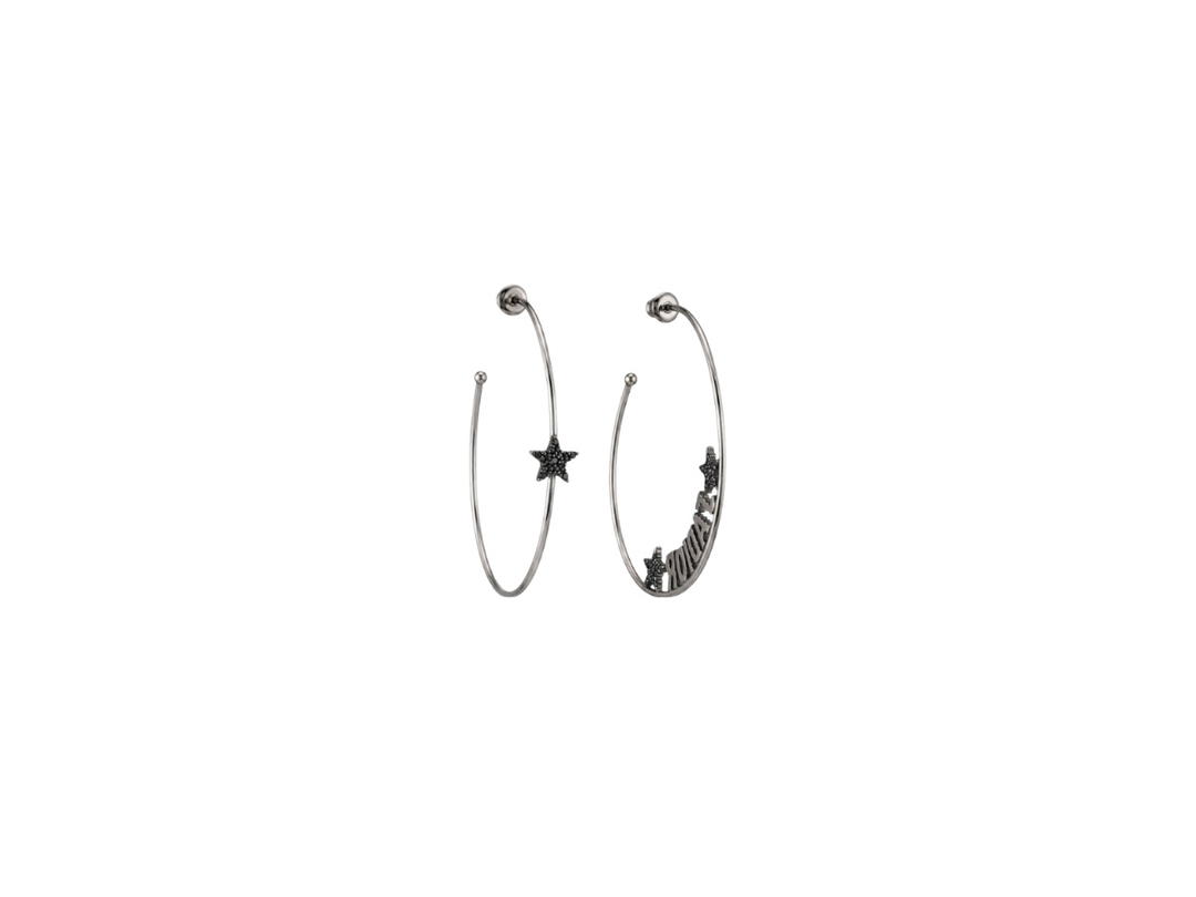 Dior Dior J'Adior Hoop Earrings Crystal Silver Palladium-Plated