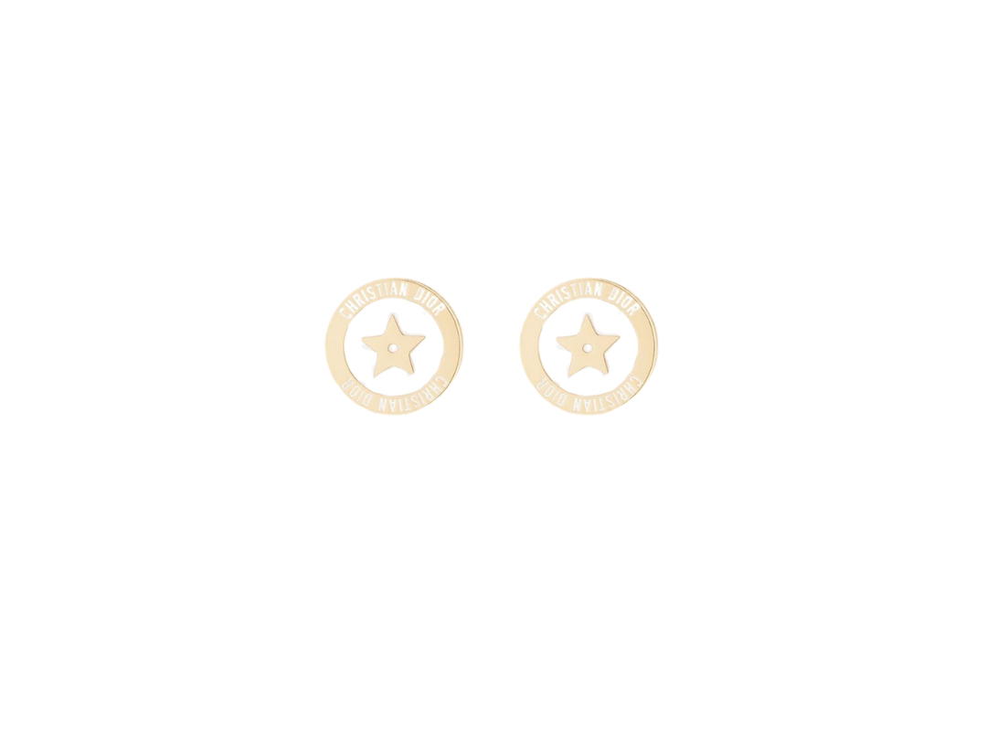 Dior Dior Night Code Earrings Gold-Finish White