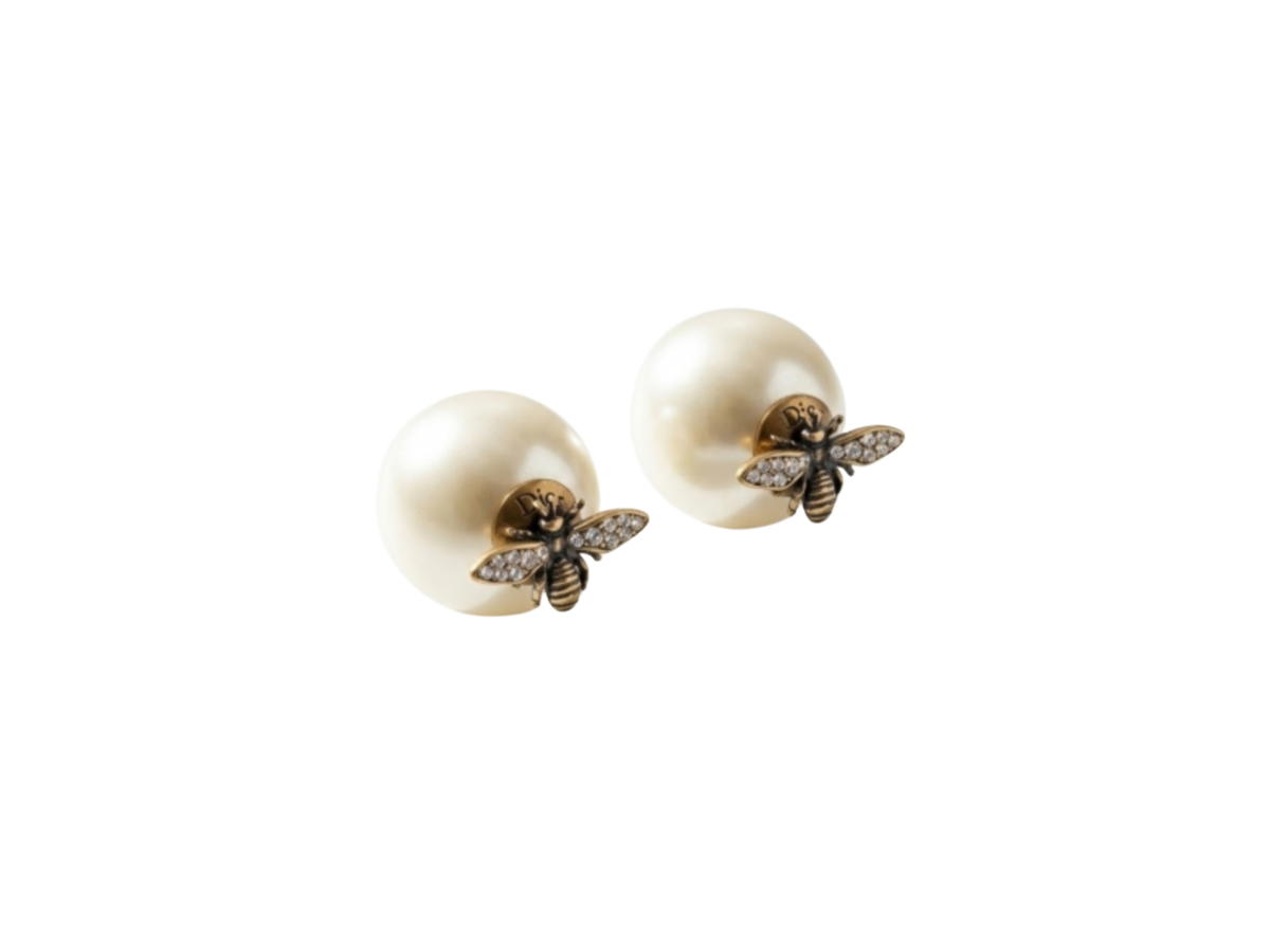 Dior Dior Tribales Bee Earrings White Resin Pearls