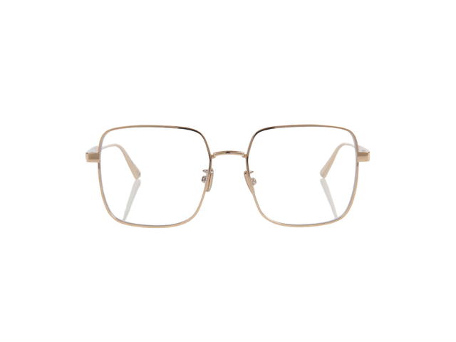 Dior Dior CannageO S1f Square Glasses In Gold Frame With Light Blue Lens - view 1