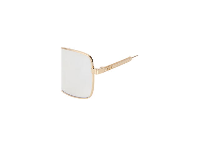 Dior Dior CannageO S1f Square Glasses In Gold Frame With Light Blue Lens - view 2