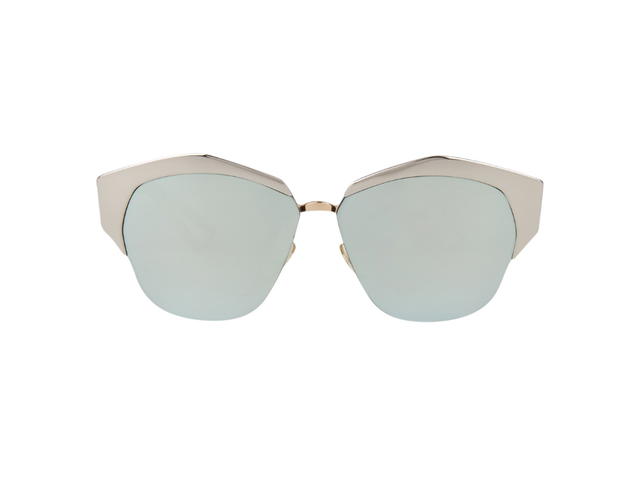 Dior Dior D4WDC Reflective Sunglasses In Silver Metal Acetate With Gray Lenes - view 2