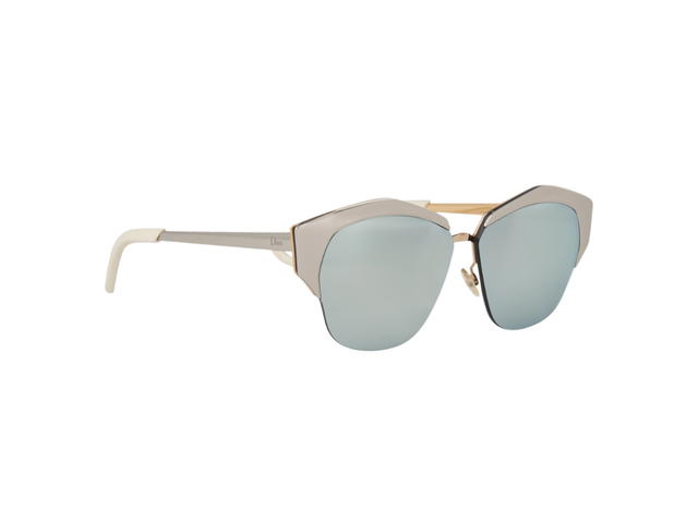 Dior Dior D4WDC Reflective Sunglasses In Silver Metal Acetate With Gray Lenes - view 3