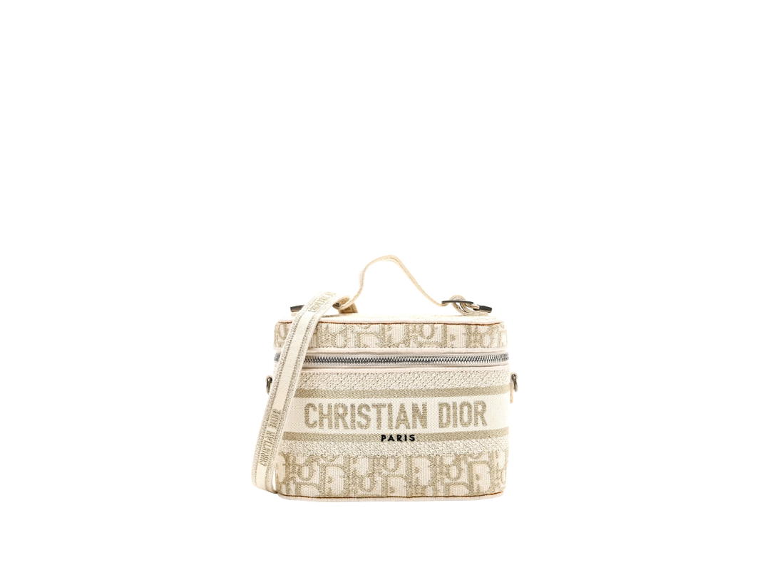 Dior Dior Oblique Diortravel Vanity Case Pale Gold
