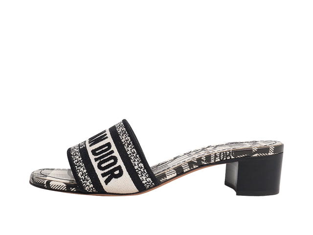 Dior Dior Embroidered Dway Slide Sandals Black (W) - view 2