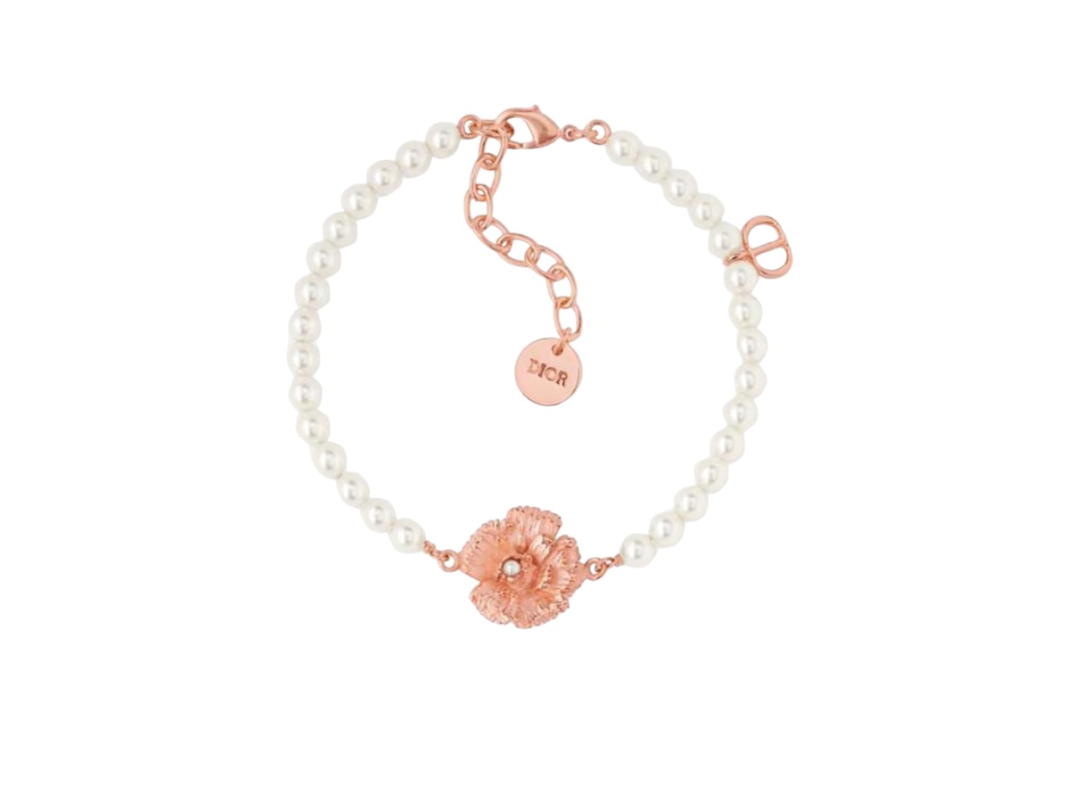 Dior Dior D-Millefiori Bracelet Gold Pearl White