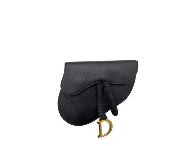 Dior Dior Leather Saddle Belt Bag In Gold-Tone Hardware With Back - view 1