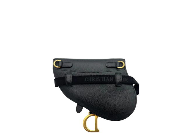 Dior Dior Leather Saddle Belt Bag In Gold-Tone Hardware With Back - view 2