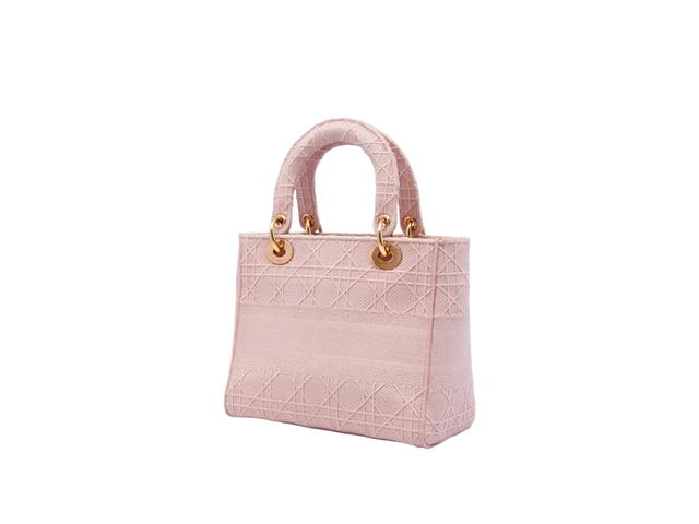 Dior Dior Medium Lady D-Lite Bag Cannage Embroidery Rosewood - view 2