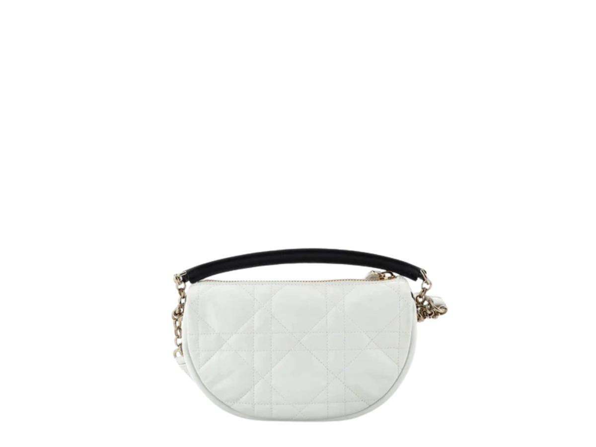 Dior Dior Vibe Hobo Cannage Quilt Small White