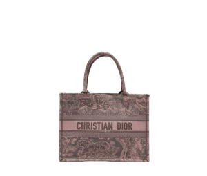 Buy Dior Medium Book Tote In Pink And Gray Toile De Jouy Sauvage Embroidery at Sasom – Authentic and Ready to Ship