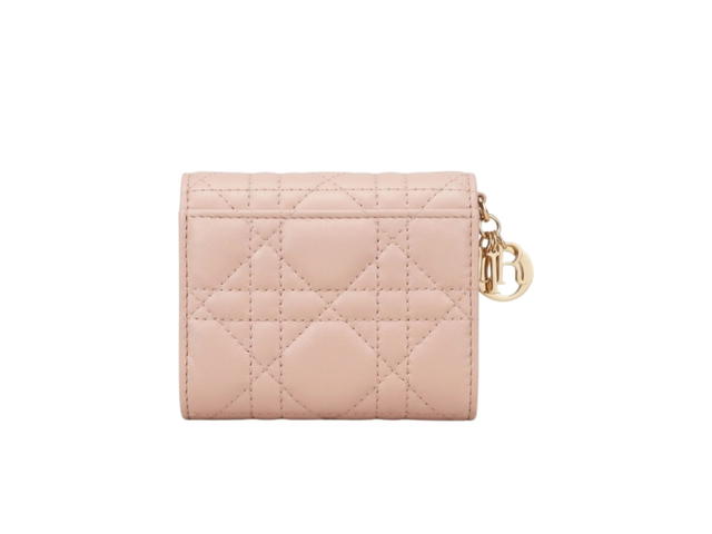 Dior Dior Tri-Fold Wallet Cannage Compact Wallet Beige - view 2