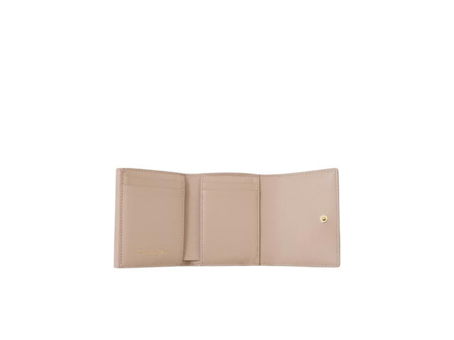Dior Dior Tri-Fold Wallet Cannage Compact Wallet Beige - view 3
