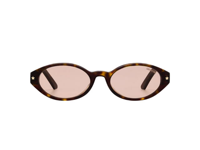 Dior Dior Pacific R1I Brown Tortoiseshell-Effect Oval Sunglasses - view 2