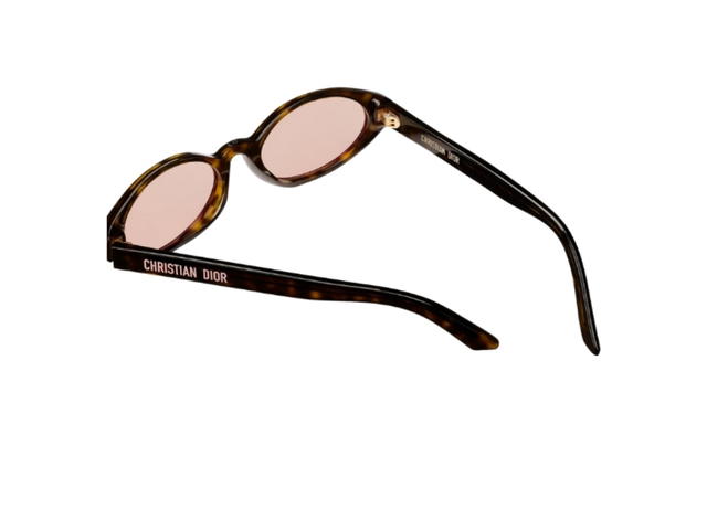 Dior Dior Pacific R1I Brown Tortoiseshell-Effect Oval Sunglasses - view 4